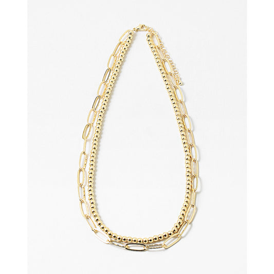 Gold-dipped double Necklace